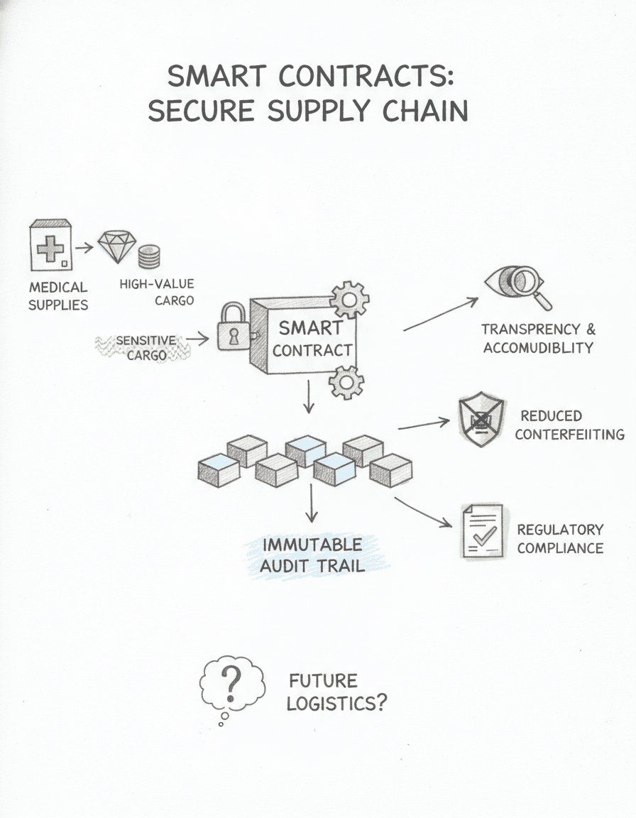 Smart Contracts in Supply Chain: Building immutable audit trails for medical and high-value logistics verification